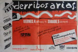 cartel Derribos arias Tagomago 4-5 Abril 1983