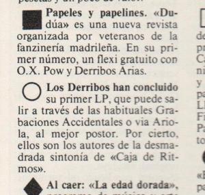 RE Mayo 1983 DDAA LP and duduá
